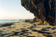 limestone formations at the coast...